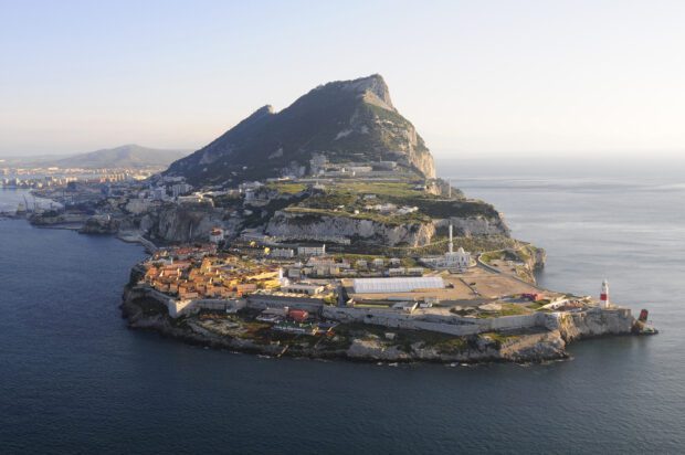 Aerial view of Europa Point, Gibraltar