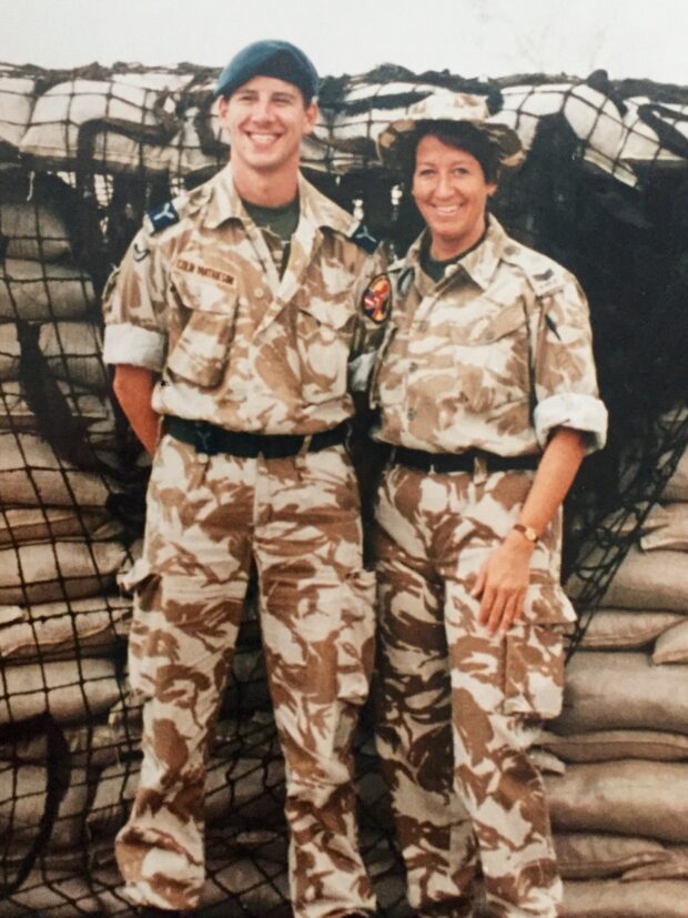 Colin & Valerie Mathieson during Gulf War 1 (Op GRANBY) 1991